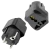 MW-V2M Adaptor from Greek Schuko socket to Universal socket