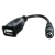 CABLE 5,5X2,1 TO USB A (F) Power cable from DC connector 5.5x2.1mm male to USB A 2.0 female