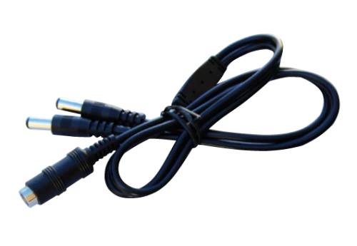 CV-DC1-2M DC Καλώδιο τροφοδοσίας αρσενικό5,5Χ2,1mm σε 2  θηλυκά(5,5Χ2,1mm) 0.4m