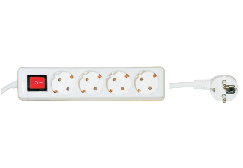 GOC-4S Power strip with switch 4 outlets with 3x1mm cable