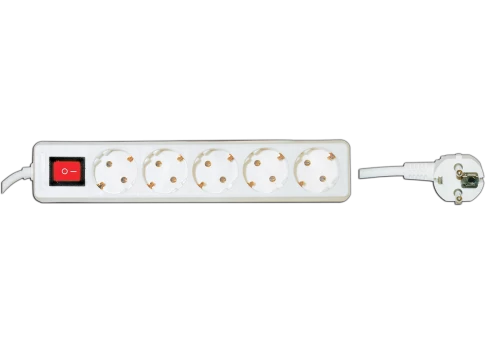 GOC-5S Power strip with switch 5 outlets with 3x1mm cable