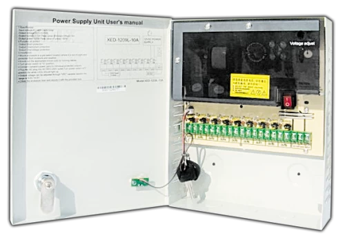 PS-1209L-10A Power supply - distributor for C.C.T.V. cameras 12V 10A 9 channels
