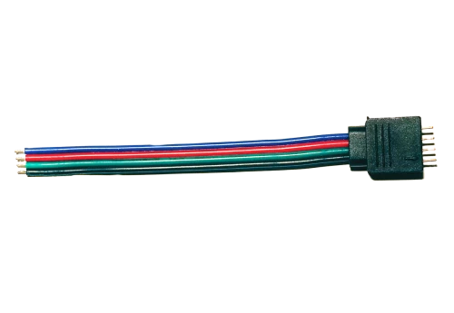 LED-CABLE RGB ADAPTOR Single connector for single-color 5050 LED strips with cable and pins