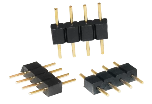 RGB-ADAPTOR-2 4-pin male to 4-pin male adapter for connecting two RGB 5050 LED strips or one RGB 5050 LED strip to an RGB controller/dimmer