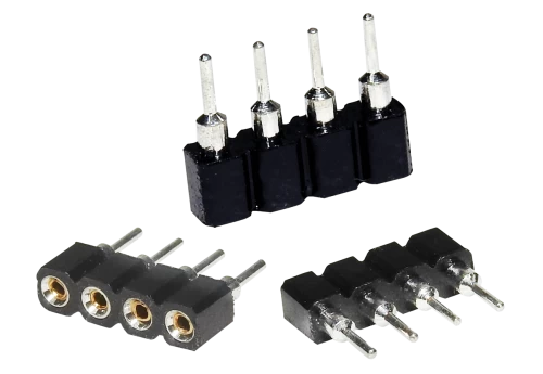 RGB-ADAPTOR-1 4-pin male to 4-pin male adapter for connecting two RGB 5050 LED strips or one RGB 5050 LED strip to an RGB controller/dimmer