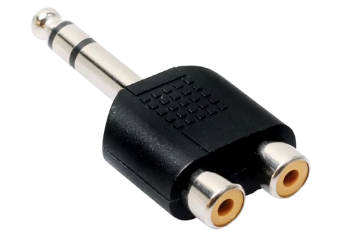 MFAS 6.35-2RCA  Adaptor ήχου 6,35mm (Jack ) stereo αρσενικό σε 2 RCA θηλυκά