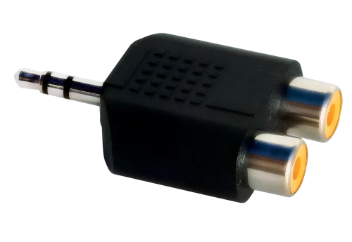 MFAS 3.5-2RCA Audio adaptor 3.5mm stereo male to 2 RCA female connectors