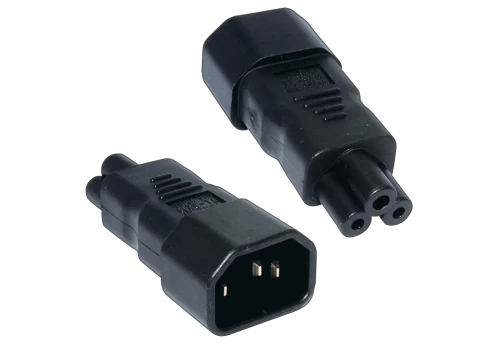 ADAPTOR-C14C5 Adaptor από τριπολικού τύπου πυραμίδα (C14 ) σε τριπολικού τύπου διπλό 8αράκι (C5)