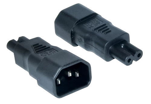 ADAPTOR-C14C7 Adaptor από τριπολικού τύπου πυραμίδα (C14 ) σε διπολικού τύπου 8αράκι (C7)