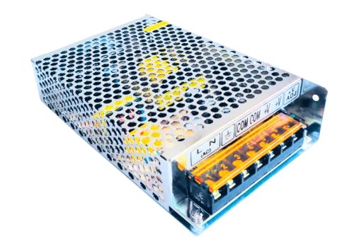 HS-60-12D Swiitching power supply enclosed frame two outputs 12V / 5V DC 56VA