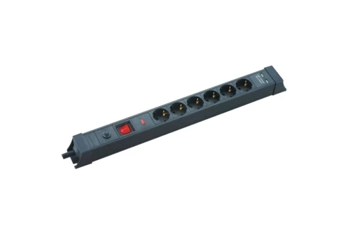 OFFER SP-06S-USB Safety power strip with 6 Schuko outlets and 2 USB ports with 3x1.5mm cable