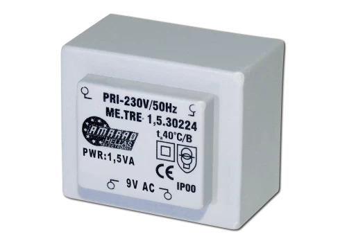 TRM-090-15 Πακτωμένος μετασχηματιστής 9V 1.5VA